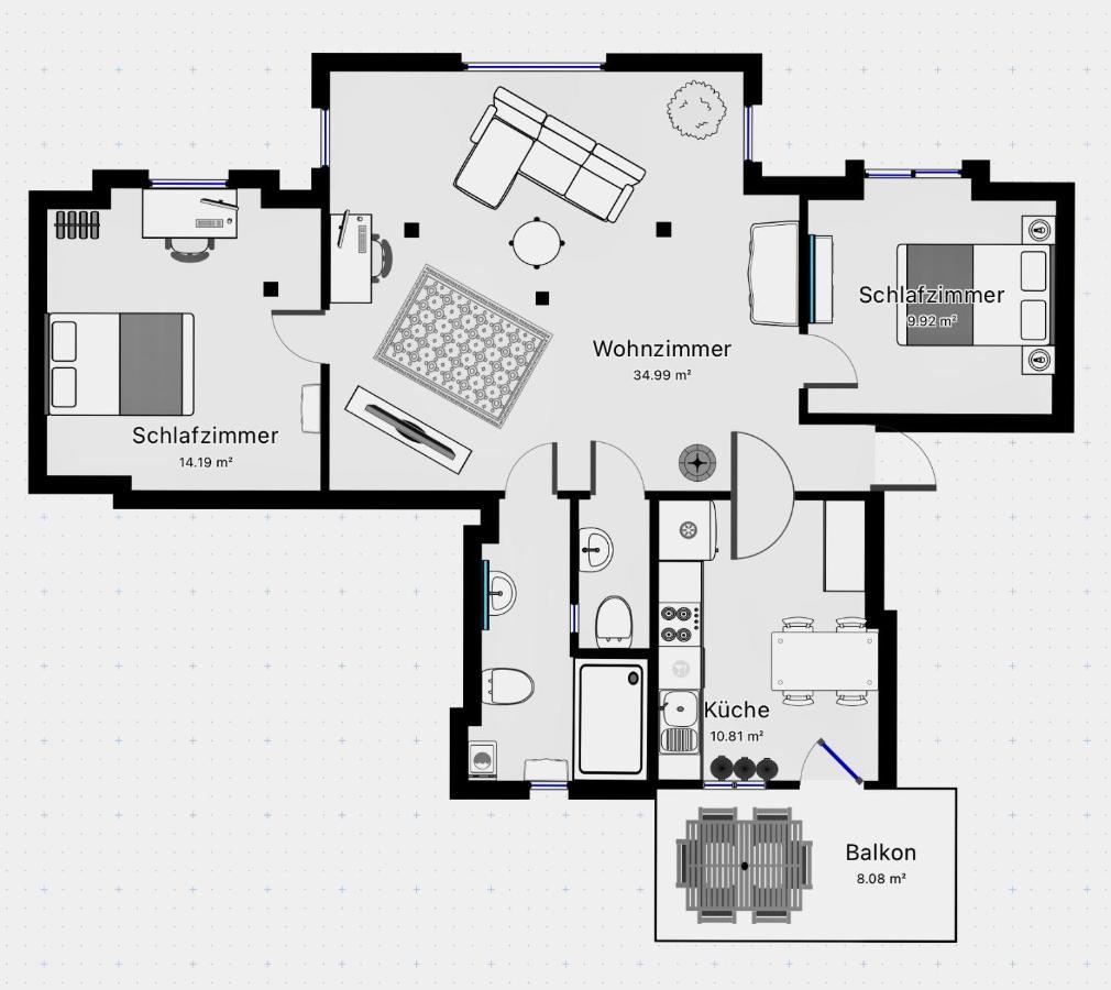 Woelkchen - Wohnung Mit Balkon, Holzdielen & Tv Bremerhaven Kültér fotó